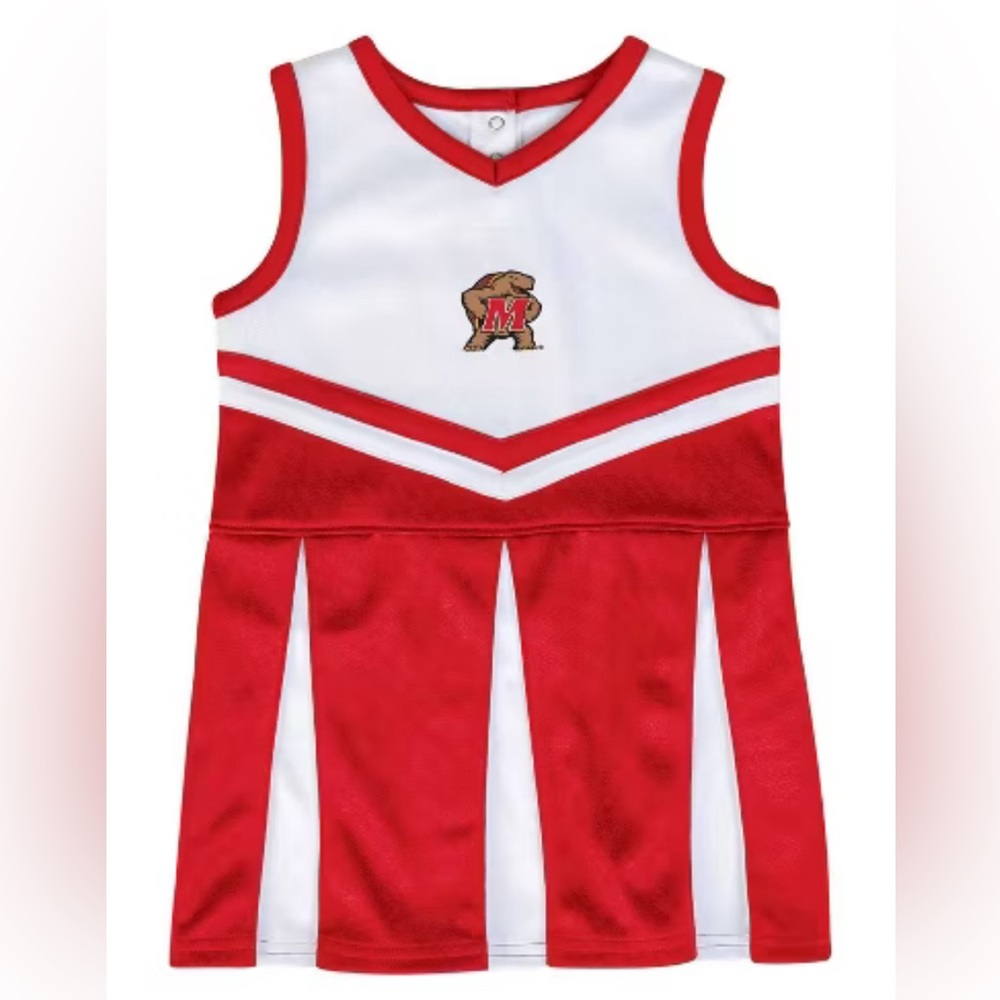 NWT NCAA Maryland Terrapins‎ Girls' Short Sleeve Toddler Cheer Dress Set Size 4T
